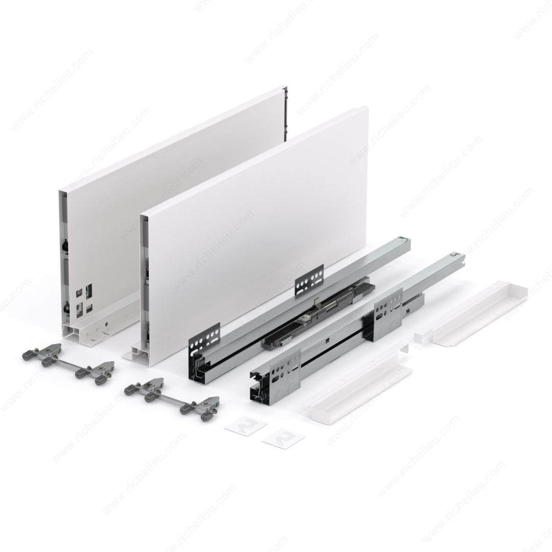 Richelieu AXIAL 199 mm soft-close metal drawer system