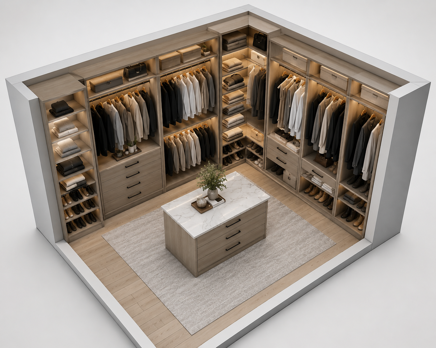 Custom Closet 3D Design Service | Walk-In Closet & Storage Design