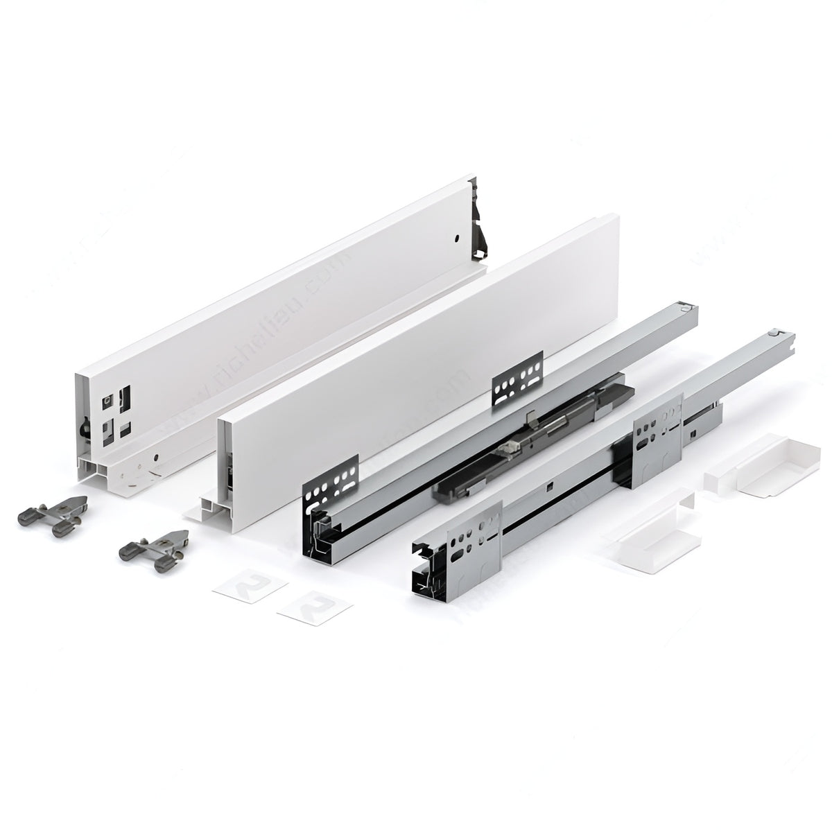 Richelieu AXIAL 116 mm soft-close metal drawer system