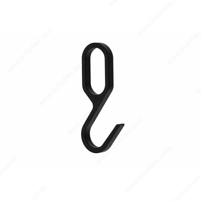 Removable hook for oval closet rod - Matte Black