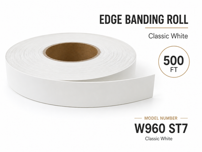 EGGER Classic White Edge Banding Roll – W960 ST7 – 500 FT