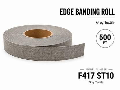EGGER Grey Textile Edge Banding Roll – F417 ST10 – 500 FT