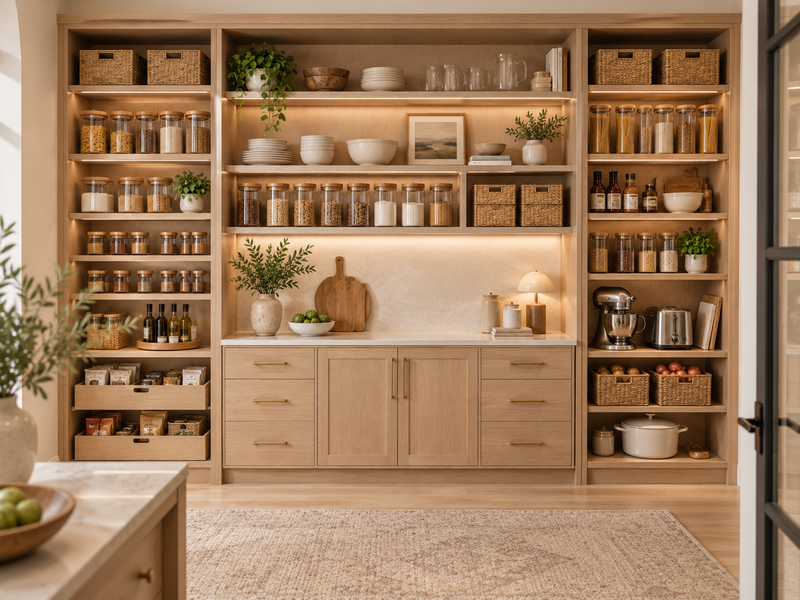 Full-wall Pantry Organization