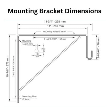 Oval Rod & Shelf Support Bracket – 5/8" x 1 1/8"