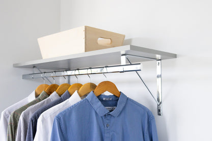 Custom Shelf with Rod and Bracket Kit (16" - 44")
