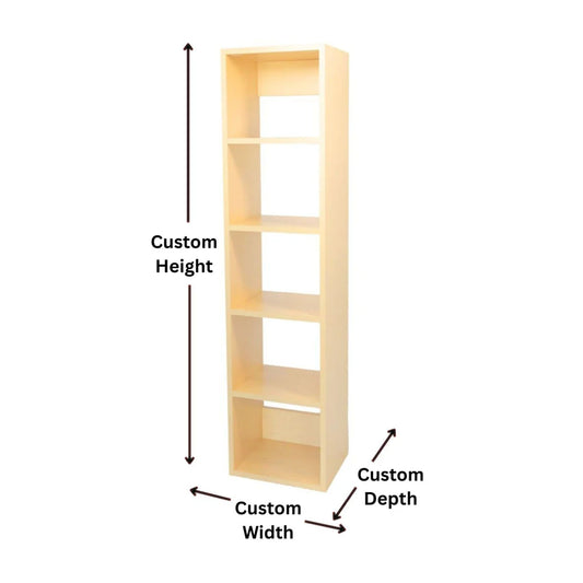 Custom 5-cube closet cubby in 3/4 inch melamine